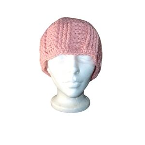 Crochet Beanie Rose Pink Size Medium